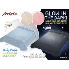 Belpla Baby perla gold deka, 535, 80x110, svietiaca, béžová