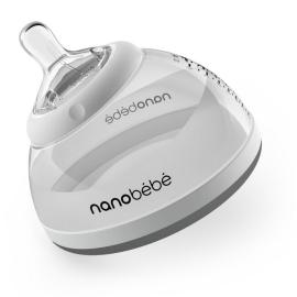 Nanobébé Bottle for feeding / milk storage, 240ml, from 0m+, gray