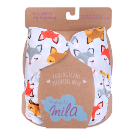 SIMED Mila Diaper pants with adjustable size and diaper, Little Foxes