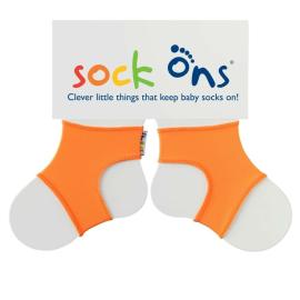 Sock Ons Covers for children's socks, Bright Orange - Size 0-6m