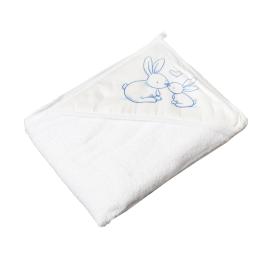 Tega Baby TEGA BABY Baby towel with hood Bunny 100x100 white