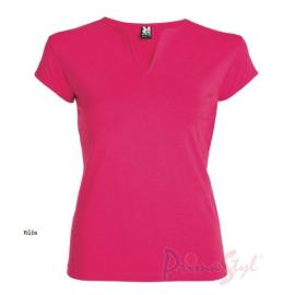Primastyle Women's medical T-shirt with short sleeves BELLA, pink, large. XXL