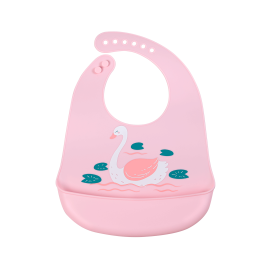 SIMED Silicone bib with pocket, Swan