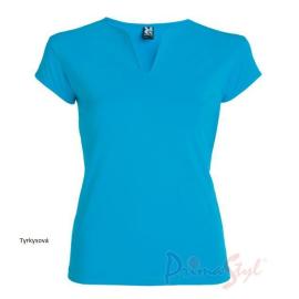 Primastyle Women's medical T-shirt with short sleeves BELLA, turquoise, size WITH