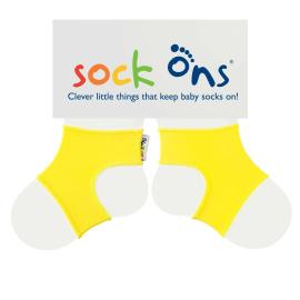 Sock Ons Covers for children's socks, Bright, Lemon, 6-12m