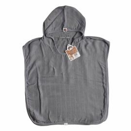 XKKO BMB Colors Bamboo poncho, silver, large. 1, 1-2 years