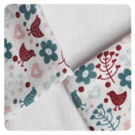 XKKO Bamboo napkins XKKO BMB 30x30 - Flowers&Birds Girls MIX 9pcs