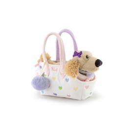 Trudi TRUDI PETS - Fashion bag with pet, white with hearts, 0m+