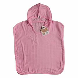 XKKO BMB Colors Bamboo poncho, baby pink, size 1, 1-2 years