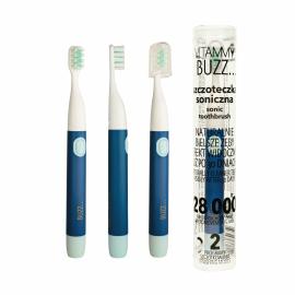 VITAMMY BUZZ Sonická zubná kefka s 28 000 mikropohybmi, 2 programy čistenia, navy/modrá,