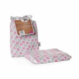 XKKO BMB swaddle - towel, 120x120 - Scandinavian Baby Pink Cross