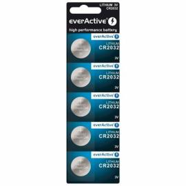 everActive CR2032, Button alkaline lithium batteries 3V, 5 pcs