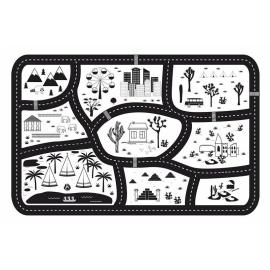 Marko Children's rug Ultra Soft, 100x150, City, white/black