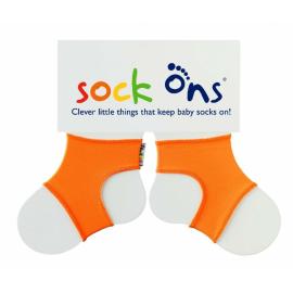 Sock Ons Covers for children's socks, Bright Orange - Size 6-12m