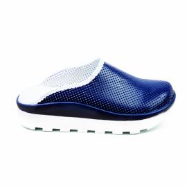 Carine LUX SABO, Professional medical shoes with perforation NT 052, white/blue, size 40