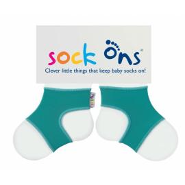 Sock Ons Covers for children's socks, Bright Turquoise - Size 6-12m