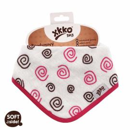 XKKO BMB Spirals&Bubbles - Bib/Scarf, Magenta Spirals (1pc)