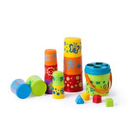 Miniland Cubes, cups and buckets - different shapes, 12m-2y