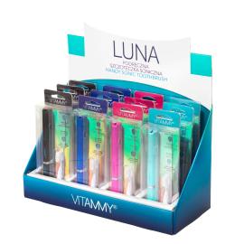 VITAMMY LUNA - colorful mix of sonic brushes with display, 12 pcs
