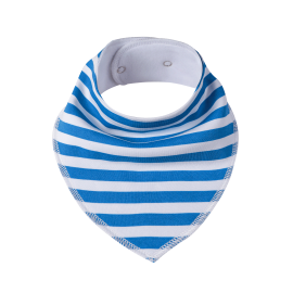 SIMED Cotton bib with impermeable PUL layer, blue stripes