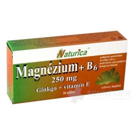 Naturica MAGNESIUM 250 mg + B6 + Ginkgo + vitamin E