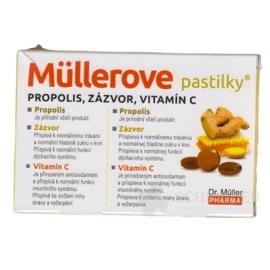 MÜLLEROVE pastilky PROPOLIS, ZÁZVOR, VITAMÍN C