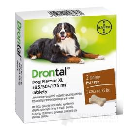Drontal Dog Flavor XL 525/504/175 mg tablets