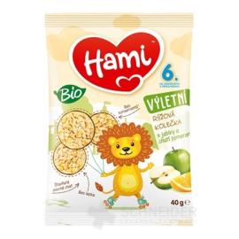 Hami BIO Rice wheels with apples and orange