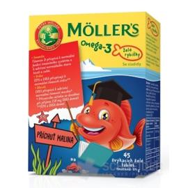 Möller's Omega-3 Želé rybičky Malina 45 tbl.