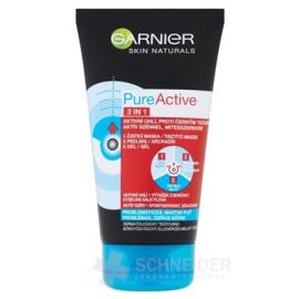 GARNIER Skin Pure Active 3v1 Čierne uhlie