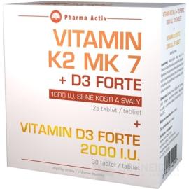 Pharma Activ Vitamín K2 MK 7 + D3 FORTE 1000 I.U.