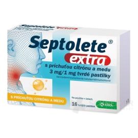 Septolete® extra s príchuťou citrónu a medu pas ord 16x3 mg/1 mg*