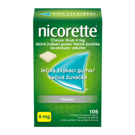 Nicorette® Classic Gum 4 mg medicated chewing gum