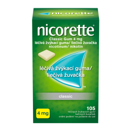 Nicorette® Classic Gum 4 mg liečivá žuvačka