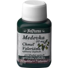 MedPharma MEDOVKA 50MG + CHMEĽ + VALERIÁNA