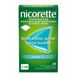 Nicorette® Icemint Gum 2 mg, liečivé žuvačky