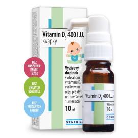 GENERICA Vitamin D3 400 I.U. kvapky