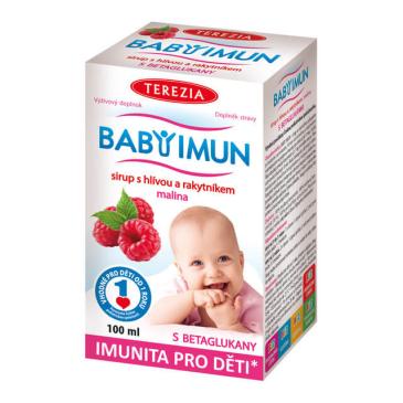 BABYIMUN SIRUP S HLIVOU USTRICOVITOU + RAKYTNÍK (s príchuťou maliny 1x100 ml)