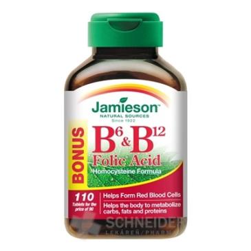 JAMIESON VITAMÍNY B6, B12 A KYSELINA LISTOVÁ