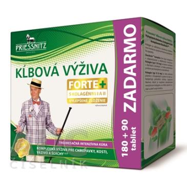 Priessnitz Kĺbová výživa FORTE+ kolagény 180+90 tbl. zadarmo