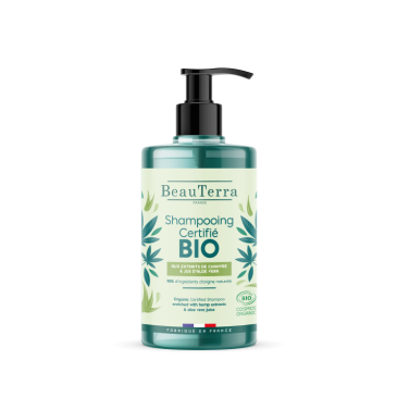 BeauTerra - organic shampoo with hemp extract and Aloe Vera