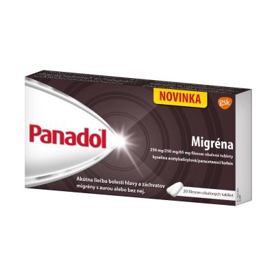 Panadol Migréna tbl. flm 20 x 250 mg / 250 mg / 65 mg