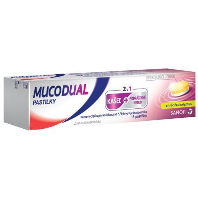 Mucodual pastilky 18 pastiliek