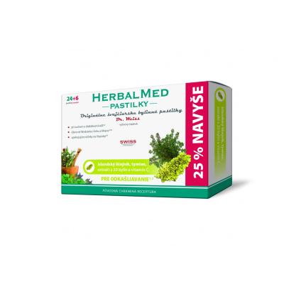 HerbalMed lozenges - Islamic lichen, thyme, extract of 20 herbs and vit.C 24 + 6 pastes.