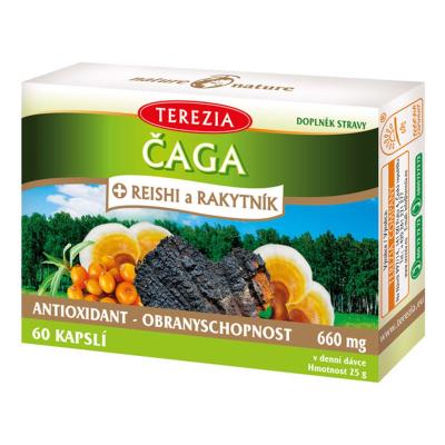 TEREZIA Čaga + reishi a rakytník (cps 1x60 ks)