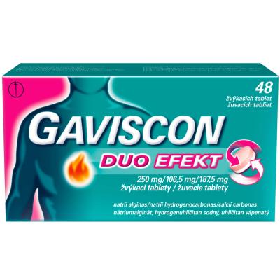 GAVISCON Duo Efekt Žuvacie tablety 48 tabliet