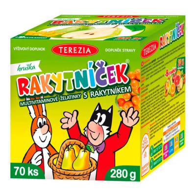 RAKYTNÍČEK multivitamínové želatínky s rakytníkom HRUŠKA 70 ks