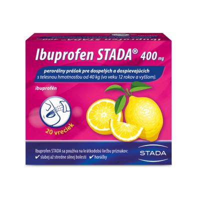 Ibuprofen STADA 400 mg perorálny prášok 20 sáčkov