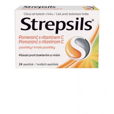 STREPSILS Pomaranč s vitamínom C 24 pastiliek