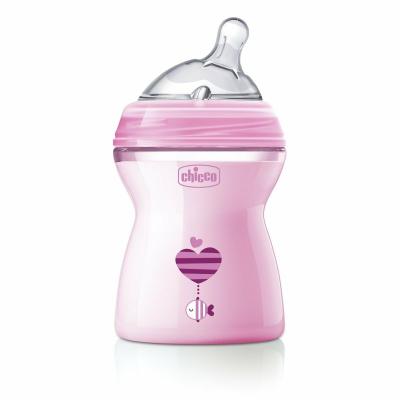 Chicco Natural Feeling baby bottle pink 250ml, from 2m+